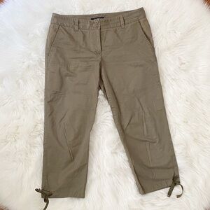 TALBOTS Signature Fit Crop Pants Olive Green